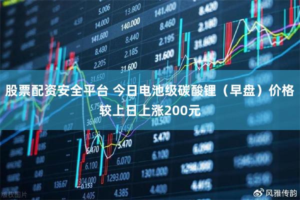 股票配资安全平台 今日电池级碳酸锂（早盘）价格较上日上涨200元