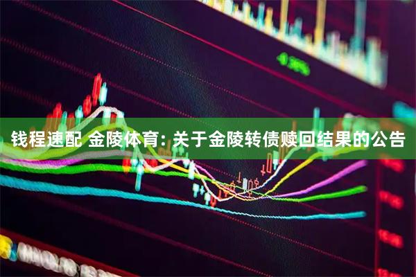 钱程速配 金陵体育: 关于金陵转债赎回结果的公告
